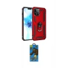 MARSİLYAN™- iPhone 12 Pro Max Kılıf Ahenk Klasik Koleksiyonu - Siyah 18D Cam Ekran Koruyucu