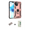 MARSİLYAN™- iPhone 12 Pro Max Kılıf Ahenk Klasik Koleksiyonu - Siyah 20D Premium Cam Ekran Koruyucu + Shine Kamera Lens Koruma Cam - SABE