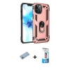 MARSİLYAN™- iPhone 12 Pro Max Kılıf Ahenk Klasik Koleksiyonu - Siyah 5D Eko Cam Ekran Koruyucu + Shine Kamera Lens Koruma Cam - MI