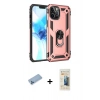 MARSİLYAN™- iPhone 12 Pro Max Kılıf Ahenk Klasik Koleksiyonu - Siyah 6D Mat Seramik Hayalet Nano Ekran Koruyucu + Shine Kamera Lens Koruma Cam - MI