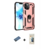 MARSİLYAN™- iPhone 12 Pro Max Kılıf Ahenk Klasik Koleksiyonu - Siyah 6D Mat Seramik Hayalet Nano Ekran Koruyucu + Shine Kamera Lens Koruma Cam - GD