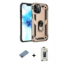 MARSİLYAN™- iPhone 12 Pro Max Kılıf Ahenk Klasik Koleksiyonu - Siyah Bilvis Hayalet Cam Ekran Koruyucu + Shine Kamera Lens Koruma Cam - PE