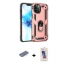 MARSİLYAN™- iPhone 12 Pro Max Kılıf Ahenk Klasik Koleksiyonu - Siyah Joko 5D Cam + Renkli Kamera Lens Koruma Cam - MI