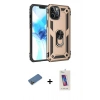 MARSİLYAN™- iPhone 12 Pro Max Kılıf Ahenk Klasik Koleksiyonu - Siyah Joko 5D Cam + Shine Kamera Lens Koruma Cam - GD