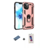 MARSİLYAN™- iPhone 12 Pro Max Kılıf Ahenk Klasik Koleksiyonu - Siyah Joko 5D Cam + Shine Kamera Lens Koruma Cam - GD