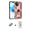 MARSİLYAN™- iPhone 12 Pro Max Kılıf Ahenk Klasik Koleksiyonu - Siyah Mat Seramik Nano Ekran Koruyucu + Shine Kamera Lens Koruma Cam - GI