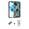 MARSİLYAN™- iPhone 12 Pro Max Kılıf Ahenk Klasik Koleksiyonu - Siyah Mat Seramik Nano Ekran Koruyucu + Metal Kamera Lens Koruma Cam - KI