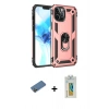 MARSİLYAN™- iPhone 12 Pro Max Kılıf Ahenk Klasik Koleksiyonu - Siyah Polymer Nano Ekran Koruyucu + Shine Kamera Lens Koruma Cam - GD