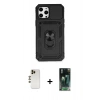 MARSİLYAN™- iPhone 12 Pro Max Kılıf Ahenk Klasik - Şeffaf 360 Full Body Arka Koruyucu + Shine Kamera Lens - GD