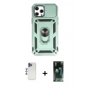 MARSİLYAN™- iPhone 12 Pro Max Kılıf Ahenk Klasik - Şeffaf 360 Full Body Arka Koruyucu + Shine Kamera Lens - LT