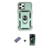 MARSİLYAN™- iPhone 12 Pro Max Kılıf Ahenk Klasik - Şeffaf 360 Full Body Arka Koruyucu + Metal Kamera Lens Koruma Cam - GD
