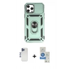 MARSİLYAN™- iPhone 12 Pro Max Kılıf Ahenk Klasik - Şeffaf Royal Nano Ekran Koruyucu + Shine Kamera Lens - LT