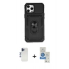 MARSİLYAN™- iPhone 12 Pro Max Kılıf Ahenk Klasik - Şeffaf Royal Nano Ekran Koruyucu + Shine Kamera Lens - LT