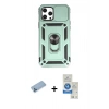 MARSİLYAN™- iPhone 12 Pro Max Kılıf Ahenk Klasik - Şeffaf Royal Nano Ekran Koruyucu + Shine Kamera Lens Koruma Cam - MI