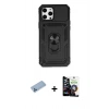 MARSİLYAN™- iPhone 12 Pro Max Kılıf Ahenk Klasik - Şeffaf Temperli Cam Ekran Koruyucu + Shine Kamera Lens Koruma Cam - MI
