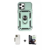 MARSİLYAN™- iPhone 12 Pro Max Kılıf Ahenk Klasik - Şeffaf Temperli Cam Ekran Koruyucu + Shine Kamera Lens - GD