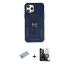 MARSİLYAN™- iPhone 12 Pro Max Kılıf Ahenk Klasik - Şeffaf Temperli Cam Ekran Koruyucu + Shine Kamera Lens Koruma Cam - MI