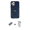 MARSİLYAN™- iPhone 12 Pro Max Kılıf Ahenk Klasik - Şeffaf Uv Polymer Nano Ekran Koruyucu + Metal Kamera Lens Koruma Cam - GD