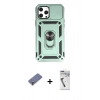 MARSİLYAN™- iPhone 12 Pro Max Kılıf Ahenk Klasik - Şeffaf Uv Polymer Nano Ekran Koruyucu + Metal Kamera Lens Koruma Cam - GD