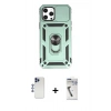 MARSİLYAN™- iPhone 12 Pro Max Kılıf Ahenk Klasik - Şeffaf Uv Polymer Nano Ekran Koruyucu + Shine Kamera Lens - LT