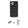 MARSİLYAN™- iPhone 12 Pro Max Kılıf Ahenk Klasik - Şeffaf Uv Polymer Nano Ekran Koruyucu + Renkli Kamera Lens Koruma Cam - PE