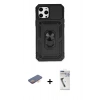 MARSİLYAN™- iPhone 12 Pro Max Kılıf Ahenk Klasik - Şeffaf Uv Polymer Nano Ekran Koruyucu + Renkli Kamera Lens Koruma Cam - TU