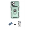 MARSİLYAN™- iPhone 12 Pro Max Kılıf Ahenk Klasik - Şeffaf Uv Polymer Nano Ekran Koruyucu + Shine Kamera Lens Koruma Cam - GD