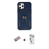 MARSİLYAN™- iPhone 12 Pro Max Kılıf Ahenk Klasik - Şeffaf Uv Polymer Nano Ekran Koruyucu + Shine Kamera Lens Koruma Cam - SABE