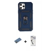 MARSİLYAN™- iPhone 12 Pro Max Kılıf Ahenk Klasik - Şeffaf Uv Polymer Nano Ekran Koruyucu + Shine Kamera Lens Koruma Cam - GD