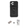 MARSİLYAN™- iPhone 12 Pro Max Kılıf Ahenk Klasik - Şeffaf Uv Polymer Nano Ekran Koruyucu + Shine Kamera Lens Koruma Cam - SABE