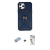 MARSİLYAN™- iPhone 12 Pro Max Kılıf Ahenk Klasik - Şeffaf Uv Polymer Nano Ekran Koruyucu + Shine Kamera Lens Koruma Cam - MI