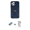 MARSİLYAN™- iPhone 12 Pro Max Kılıf Ahenk Klasik - Şeffaf Uv Polymer Nano Ekran Koruyucu + Shine Kamera Lens Koruma Cam - GI