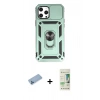 MARSİLYAN™- iPhone 12 Pro Max Kılıf Ahenk Klasik - Siyah 20D Premium Cam Ekran Koruyucu + Shine Kamera Lens Koruma Cam - MI