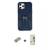 MARSİLYAN™- iPhone 12 Pro Max Kılıf Ahenk Klasik - Siyah 20D Premium Cam Ekran Koruyucu + Shine Kamera Lens Koruma Cam - SABE
