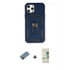 MARSİLYAN™- iPhone 12 Pro Max Kılıf Ahenk Klasik - Siyah 20D Premium Cam Ekran Koruyucu + Shine Kamera Lens Koruma Cam - SH