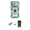 MARSİLYAN™- iPhone 12 Pro Max Kılıf Ahenk Klasik - Siyah 360 Mat Full Body Arka Koruyucu + Shine Kamera Lens Koruma Cam - SABE