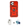 MARSİLYAN™- iPhone 12 Pro Max Kılıf Ahenk Klasik - Siyah 3D Antistatik Cam Ekran Koruyucu + Shine Kamera Lens - GD