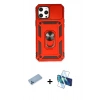 MARSİLYAN™- iPhone 12 Pro Max Kılıf Ahenk Klasik - Siyah 3D Antistatik Cam Ekran Koruyucu + Shine Kamera Lens Koruma Cam - MI
