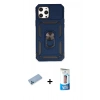 MARSİLYAN™- iPhone 12 Pro Max Kılıf Ahenk Klasik - Siyah 5D Eko Cam Ekran Koruyucu + Shine Kamera Lens Koruma Cam - MI