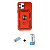 MARSİLYAN™- iPhone 12 Pro Max Kılıf Ahenk Klasik - Siyah 5D Eko Cam Ekran Koruyucu + Shine Kamera Lens Koruma Cam - MI