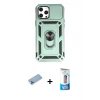 MARSİLYAN™- iPhone 12 Pro Max Kılıf Ahenk Klasik - Siyah 5D Eko Cam Ekran Koruyucu + Shine Kamera Lens Koruma Cam - MI