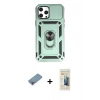 MARSİLYAN™- iPhone 12 Pro Max Kılıf Ahenk Klasik - Siyah 6D Mat Seramik Hayalet Nano Ekran Koruyucu + Shine Kamera Lens Koruma Cam - GI