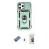 MARSİLYAN™- iPhone 12 Pro Max Kılıf Ahenk Klasik - Siyah 6D Mat Seramik Hayalet Nano Ekran Koruyucu + Shine Kamera Lens Koruma Cam - SH