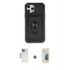 MARSİLYAN™- iPhone 12 Pro Max Kılıf Ahenk Klasik - Siyah 6D Mat Seramik Hayalet Nano Ekran Koruyucu + Shine Kamera Lens - LT