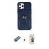 MARSİLYAN™- iPhone 12 Pro Max Kılıf Ahenk Klasik - Siyah 6D Mat Seramik Hayalet Nano Ekran Koruyucu + Shine Kamera Lens Koruma Cam - SH