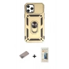 MARSİLYAN™- iPhone 12 Pro Max Kılıf Ahenk Klasik - Siyah 6D Mat Seramik Hayalet Nano Ekran Koruyucu + Shine Kamera Lens Koruma Cam - SABE