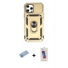 MARSİLYAN™- iPhone 12 Pro Max Kılıf Ahenk Klasik - Siyah Joko 5D Cam + Shine Kamera Lens Koruma Cam - MI