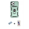 MARSİLYAN™- iPhone 12 Pro Max Kılıf Ahenk Klasik - Siyah Joko 5D Cam + Shine Kamera Lens Koruma Cam - MI
