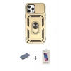 MARSİLYAN™- iPhone 12 Pro Max Kılıf Ahenk Klasik - Siyah Joko 5D Cam + Renkli Kamera Lens Koruma Cam - YL