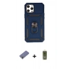 MARSİLYAN™- iPhone 12 Pro Max Kılıf Ahenk Klasik - Siyah Joko Magic 5D Hayalet Cam + Metal Kamera Lens Koruma Cam - GD